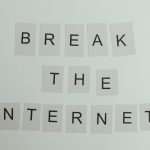 Conceptual image with text 'Break the Internet' using letter cards on a light background. — Beef Casino: Spielerfeedback zu n